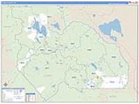 Plumas, Ca Carrier Route Wall Map