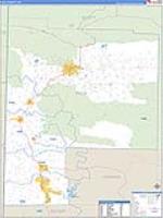 Polk, Ar Carrier Route Wall Map