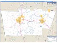 Polk, Ga Carrier Route Wall Map