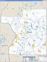 Polk, Wi Carrier Route Wall Map