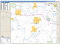 Pontotoc, Ms Carrier Route Wall Map