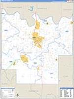 Pontotoc, Ok Carrier Route Wall Map