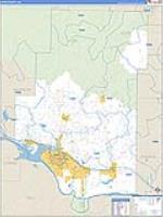 Pope, Ar Carrier Route Wall Map