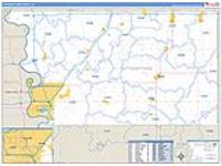Pottawattamie, Ia Carrier Route Wall Map