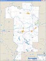 Prairie, Ar Carrier Route Wall Map