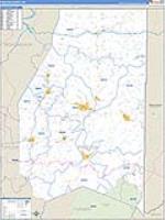 Preston, Wv Carrier Route Wall Map