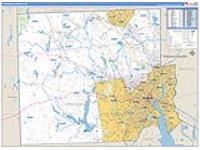 Providence, Ri Carrier Route Wall Map