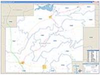Pushmataha, Ok Carrier Route Wall Map