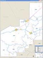 Quay, Nm Carrier Route Wall Map