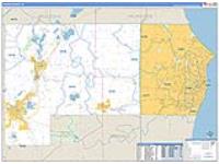 Racine, Wi Carrier Route Wall Map
