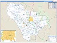 Raleigh, Wv Carrier Route Wall Map