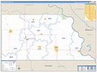 Richardson, Ne Carrier Route Wall Map