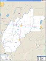 Richland Parish (), La Carrier Route Wall Map