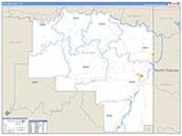 Richland, Mt Carrier Route Wall Map