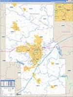 Richland, Oh Carrier Route Wall Map