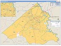 Richmond, Ga Carrier Route Wall Map