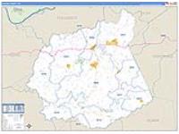 Ritchie, Wv Carrier Route Wall Map