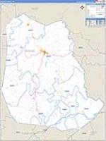 Roane, Wv Carrier Route Wall Map