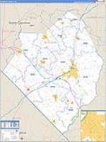 Robeson, Nc Carrier Route Wall Map
