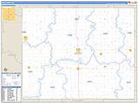 Rush, Ks Carrier Route Wall Map