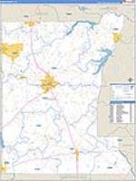 Rusk, Tx Carrier Route Wall Map