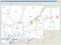 Rusk, Wi Carrier Route Wall Map