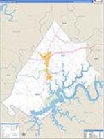 Russell, Ky Carrier Route Wall Map