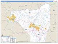 Rutherford, Nc Carrier Route Wall Map