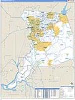 Sacramento, Ca Carrier Route Wall Map
