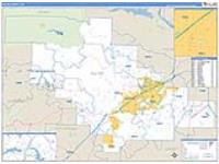 Saline, Ar Carrier Route Wall Map