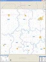 Saline, Ne Carrier Route Wall Map