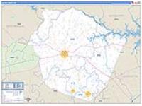 Saluda, Sc Carrier Route Wall Map