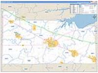 Sandusky, Oh Carrier Route Wall Map