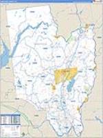 Saratoga, Ny Carrier Route Wall Map