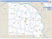 Saunders, Ne Carrier Route Wall Map