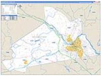 Schenectady, Ny Carrier Route Wall Map