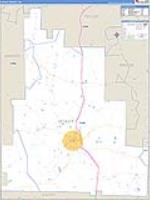 Schley, Ga Carrier Route Wall Map
