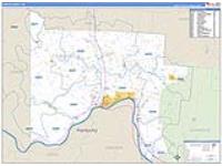 Scioto, Oh Carrier Route Wall Map