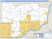 Scott, Ia Carrier Route Wall Map