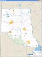 Sevier, Ar Carrier Route Wall Map