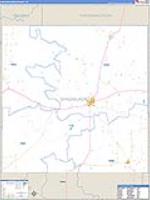 Shackelford, Tx Carrier Route Wall Map