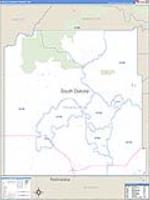 Shannon, Sd Carrier Route Wall Map