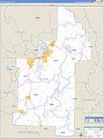 Sharp, Ar Carrier Route Wall Map
