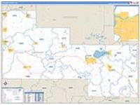 Shawano, Wi Carrier Route Wall Map