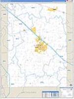 Shelby, In Carrier Route Wall Map