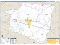 Shelby, Ky Carrier Route Wall Map