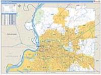 Shelby, Tn Carrier Route Wall Map