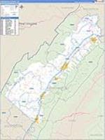 Shenandoah, Va Carrier Route Wall Map
