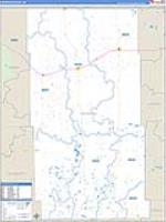 Sheridan, Ne Carrier Route Wall Map