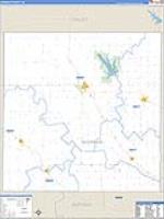 Sherman, Ne Carrier Route Wall Map